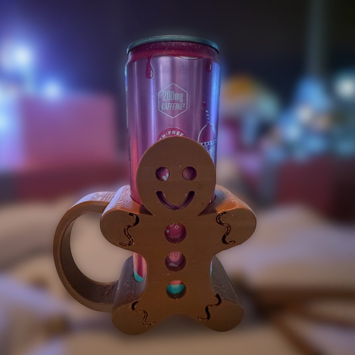 3d printed Gingerbread skinny can holder