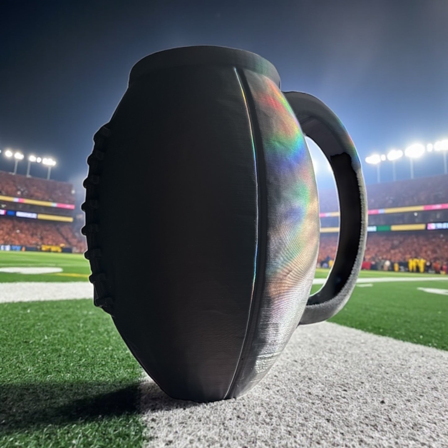 3d football skinny can holder