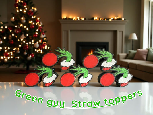 3d printed green dude straw toppers. Price includes shipping 😊