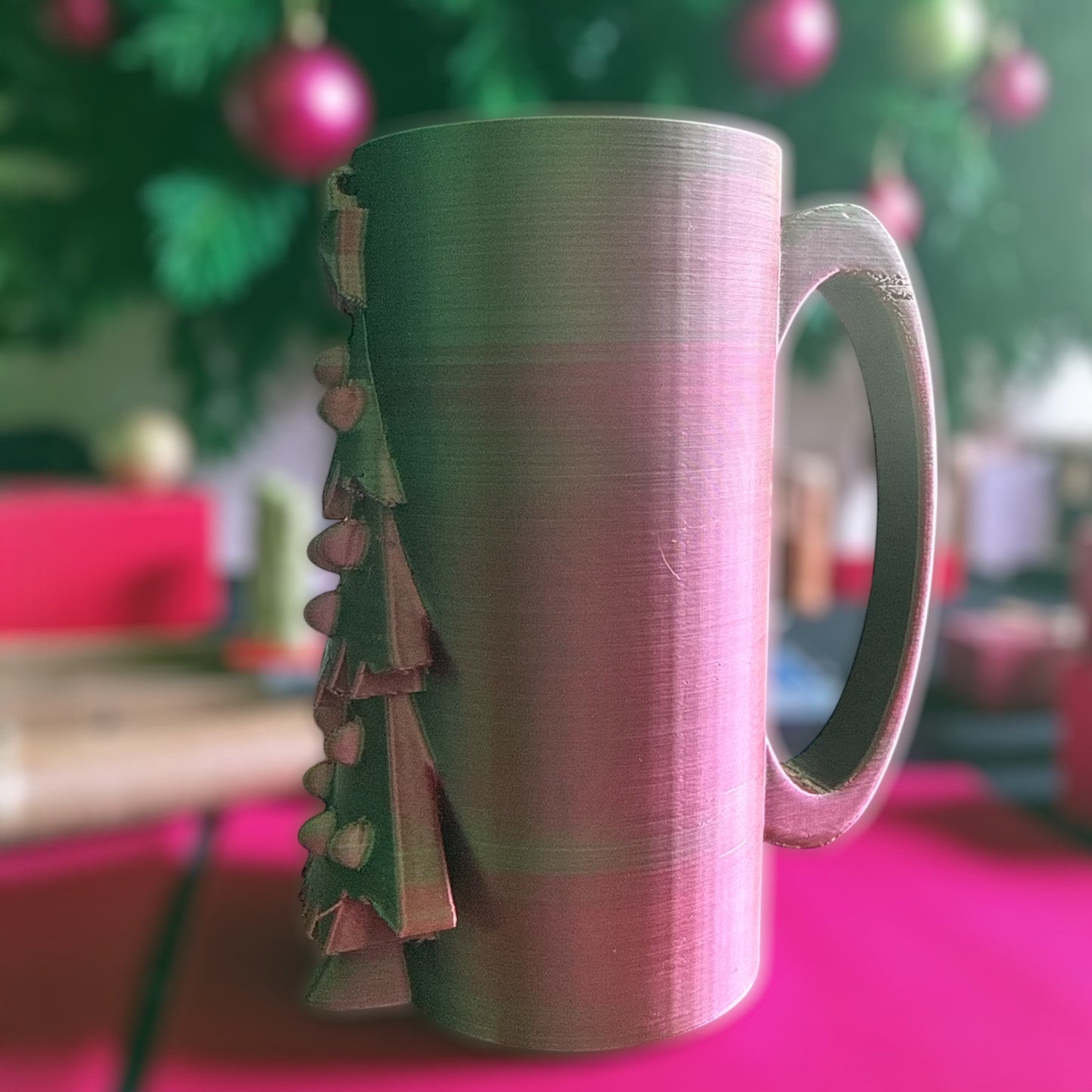 3d printed Christmas tree, “ Drinky thing”, skinny can holder