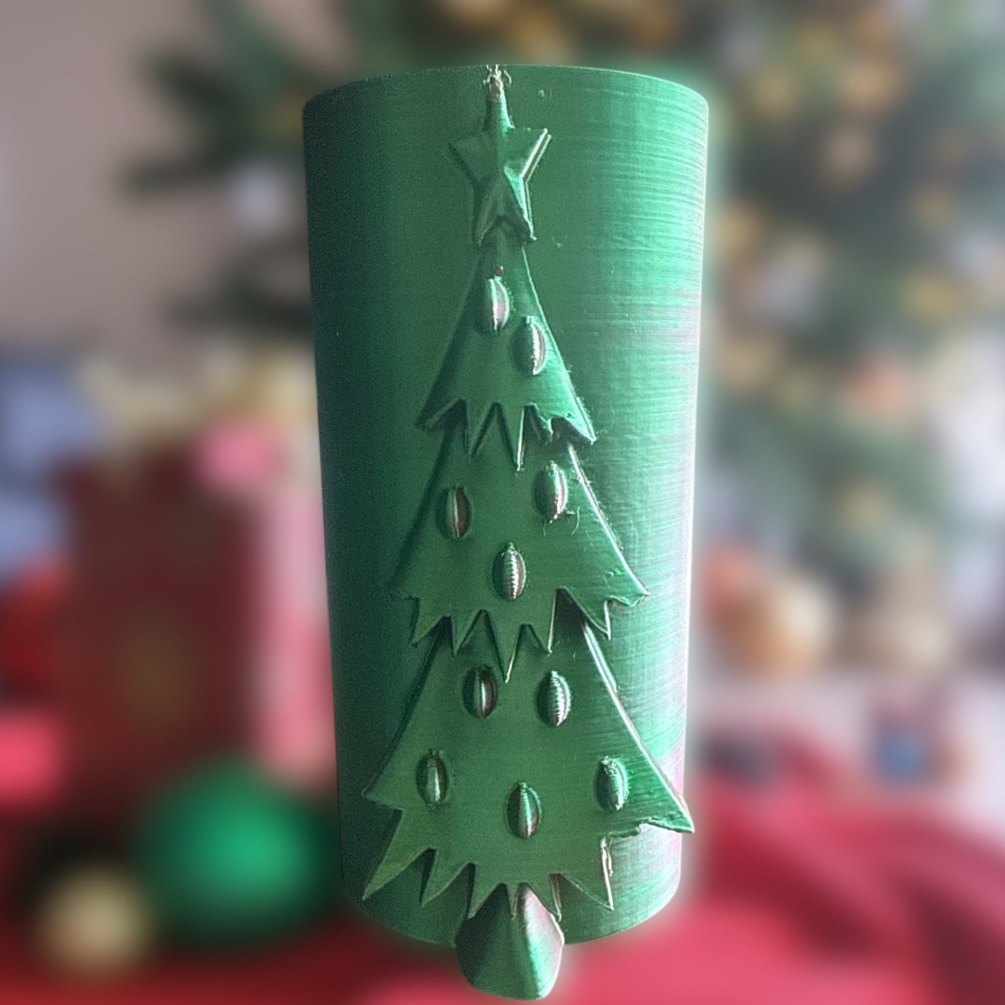 3d printed Christmas tree, “ Drinky thing”, skinny can holder
