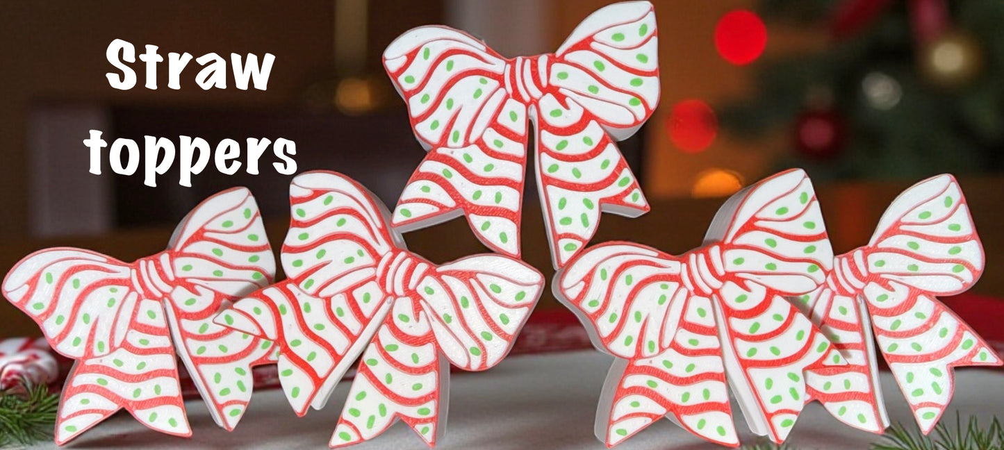 3d printed “little Deb” style straw topper  bow. Price includes shipping 🥰